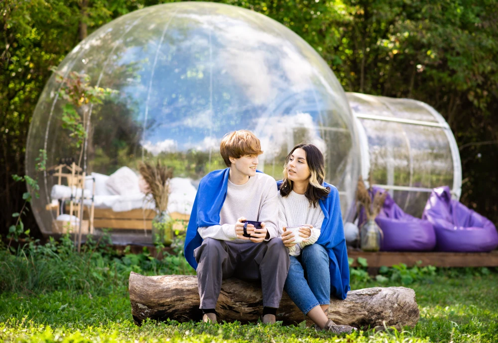 star gazing bubble tent